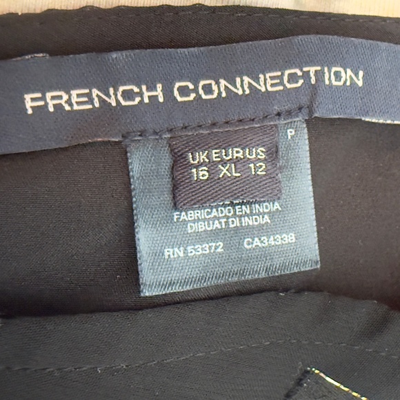 FRENCH CONNECTION - Ally Dinah Ruched Clipped Chiffon Dress - Size 12 - Picture 7 of 11